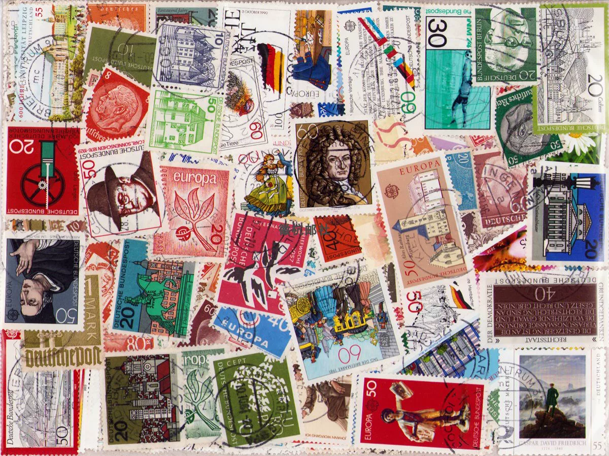 Collectible Vintage Postage Stamps - 빈티지 FRG 서독 우표, 50개/100개 세트,
