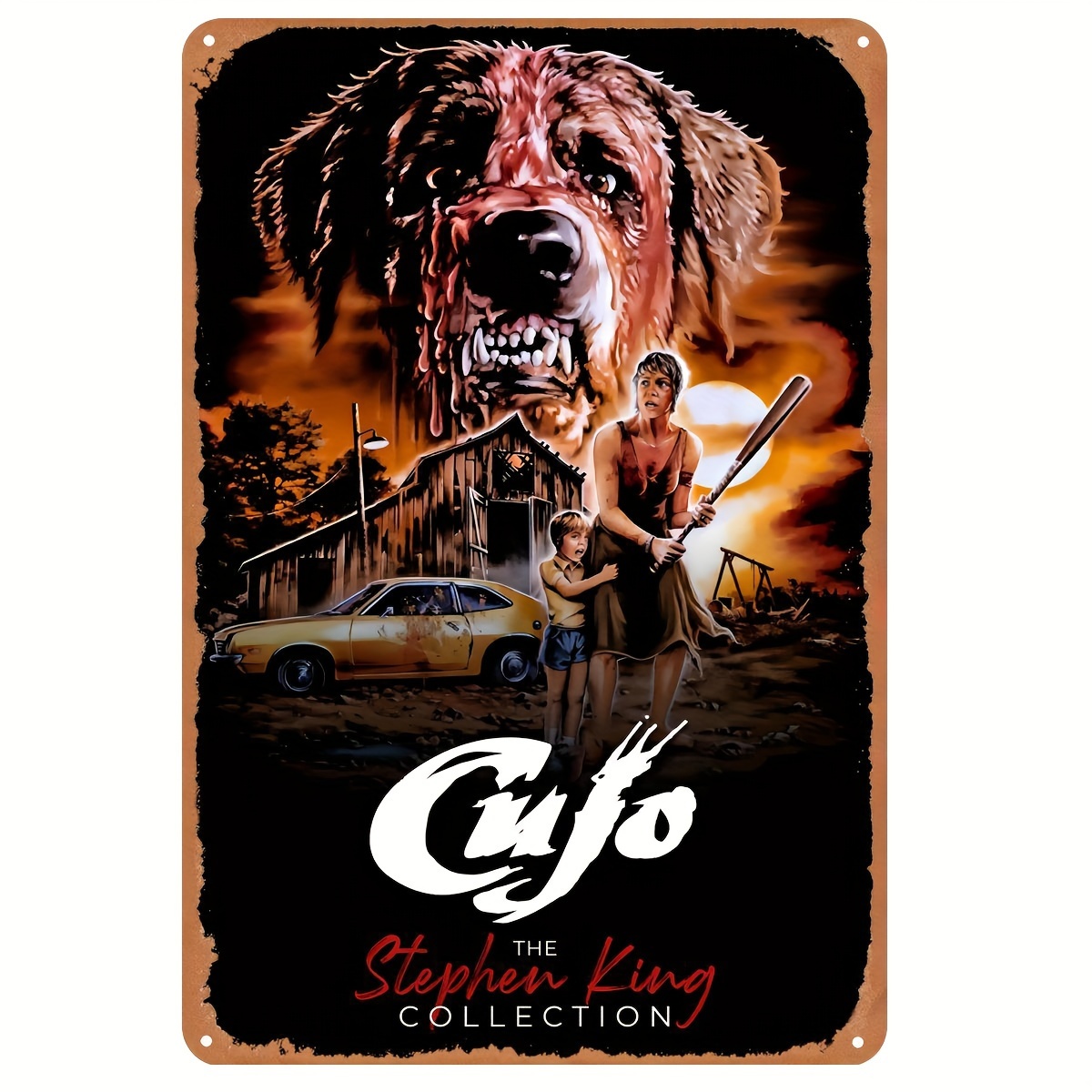 Cujo (1983) 빈티지 금속 틴 사인 - 레트로  - Vintage Collectible Tins 리뷰 및 가격
