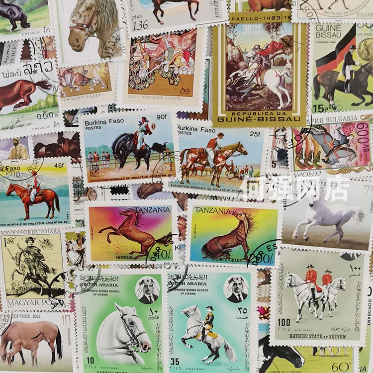 100 가지 다른 말 우표 반복되지 않는 실제 사용 우 - Collectible Vintage Postage Stamps 리뷰 및 가격