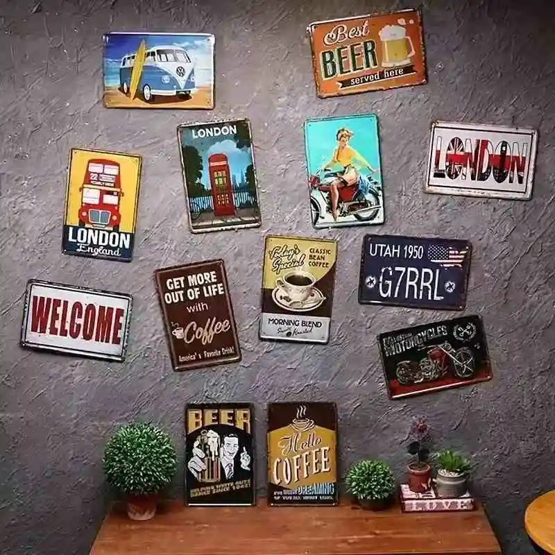 빈티지 스타일의 금속 간판, 서부 시대의 고풍스러운 리 - Vintage Collectible Tins 리뷰 및 가격