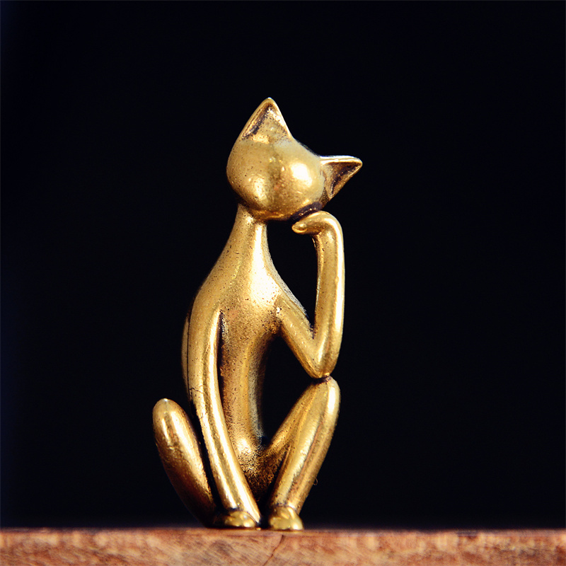 명상하는 고양이 장식품 빈티지 고양이 장식품 황동 동물 - Vintage Collectible Christmas Ornaments 리뷰 및 가격