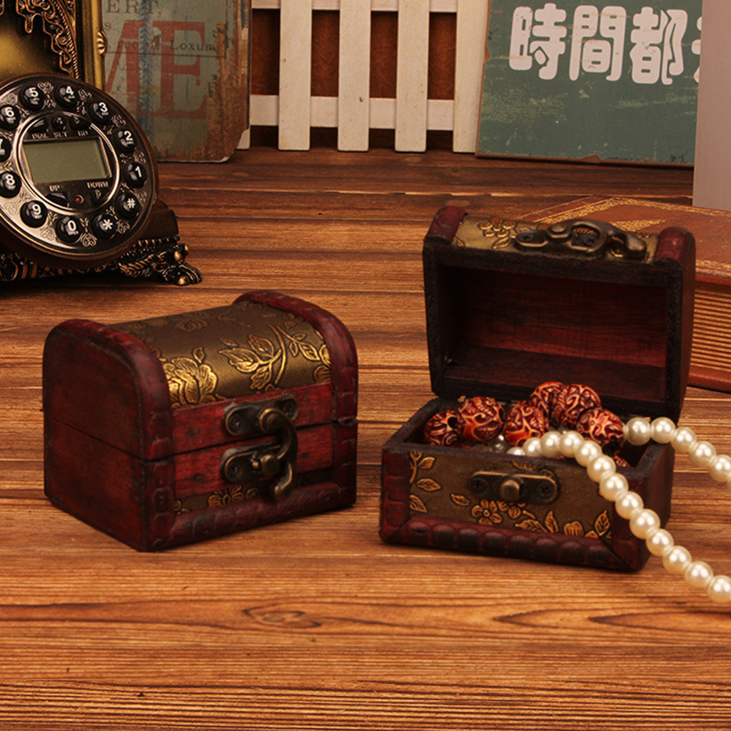 중국 스타일의 빈티지 나무 보석함, 잠금장치가 있는 장 - Vintage Collectible Item 리뷰 및 가격