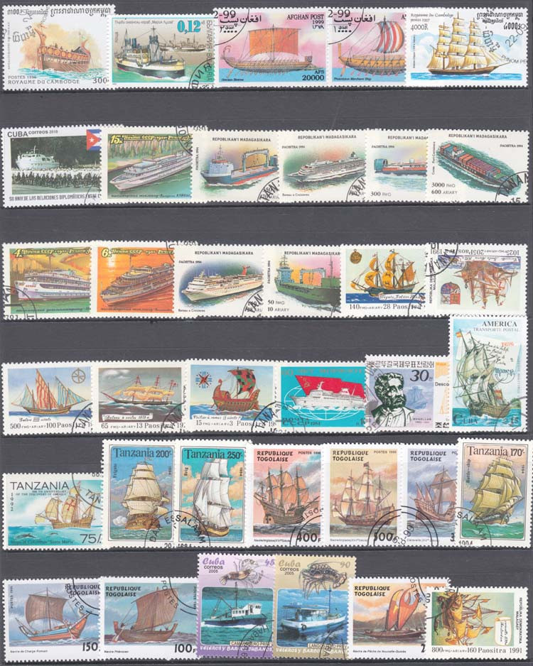 선박 및 범선 특별 우표 100개 우표 100개 수집  - Collectible Vintage Postage Stamps 리뷰 및 가격