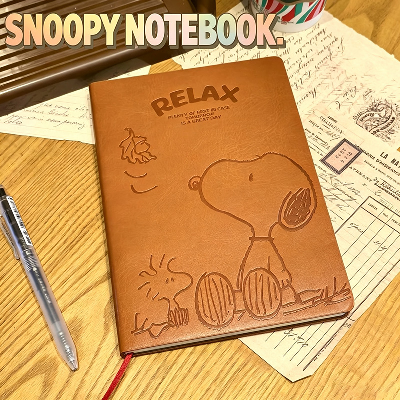빈티지 스누피 A5 가죽 노트 귀여운 엠보싱 커버 저널 - Vintage Collectible Books 리뷰 및 가격