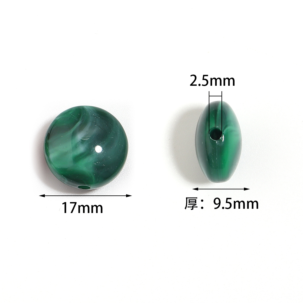 10pcs 17mm 플랫 라운드 아크릴 비즈 빈티지 루 - Vintage Collectibles For Sale 리뷰 및 가격